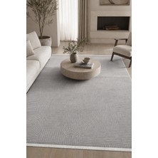 Cinka Home Midas Gri Özel Ölçü Salon Koridor Halısı Robot Süpürge Uyumlu Kolay Temizlenebilir Triko Akrilik Yum