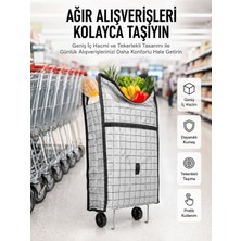 Geniş Hacimli Tekerlekli Pazar Çantası Dayanıklı ve Ergonomik - Lisinya