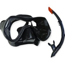 Star Diving Dalış Maskesi ve Snorkel Yetişkin - 51714-SİYAH (Lisinya)