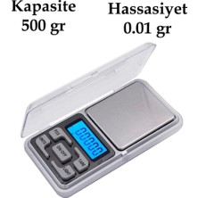 Crown Dijital Göstergeli Hassas Elektronik Kuyumcu Cep Terazisi (500 Gr-0.01) ( Lisinya )