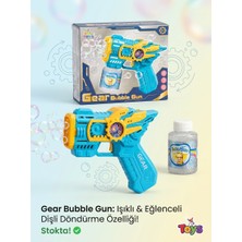 Lisinya Pilli LED Işıklı Köpük Tabancası 15CM – Yoğun Baloncuk Çıkaran Bubble Mavi