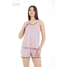 Lilac Kadın Çoban Dikiş Detaylı Şort Takım