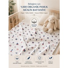 Mrs.Gugar Mrs Gugar %100 Pamuk Müslin Bebek Battaniyesi 90X110 cm V02– Yumuşak Çok Amaçlı Bebek Örtüsü