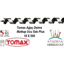 Tomax Sds Plus Ağaç Delme Ahşap Delme Matkap Ucu 18X500