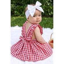 Kız Çocuk Violetta Elbise Bandana Takım /kırmızı