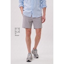 Allunique Gri Stretch Relaxed Fit Şort