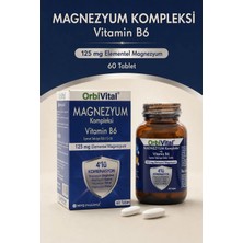 Orbi Vital Magnezyum Kompleks 60 Tablet | Bisglisinat, Taurat, Sitrat, Malat ve B6 Vitamini