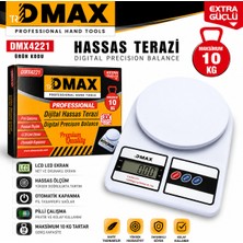 Dmax Dijital Hassas Terazi LCD LED Ekran Otomatik Kapanma Pilli Çalışma Hassas Ölçüm Kod :DMX4221