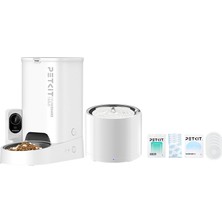 Petkit Yumshare Solo Kameralı Mama Kabı, Petkit Eversweet 3 Pro (Uvc), Petkit Eversweet Su Filtresi 5'li, Besin Haznesi Nem Kurutucu