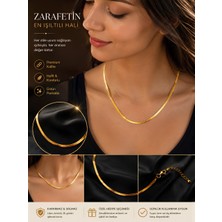 spldizayn Gold Renk Italyan Zincir Yassı Model Kadın Kolye