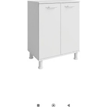 Beyaz Lavabo Altı Dolap 10cm plastik Ayaklı