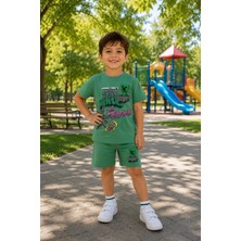 Mc 5555 Erkek Çocuk Yeşil Şort Takım