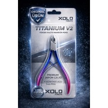 Xolo Titanium V2 Profesyonel Manikür Pensi 11 cm Paslanmaz Çelik 5 mm Ince Uç