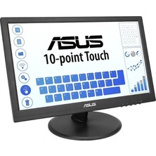 Asus VT168HR 15,6 LED 1366X768 10MS HDMI VGA Vesa 3yıl 10 Parmak Dokunmatık, Eyecare