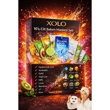 Xolo 10’lu Kağıt Yüz Maskesi Seti Neon Enerjik Cilt Bakım Deneyimi Starter Box 10*30ML