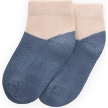Cigit Iki Renkli Bebe Soket 0-4 Yaş Indigo Mavi
