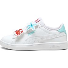 Puma Smash 3.0 Badges V Ps Beyaz Kız Çocuk Spor Ayakkabı