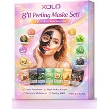 Xolo 8’li Peeling Maske Seti 20ML X8 Siyah Nokta Temizleyici Gözenek Sıkılaştırıcı Kil Maskesi