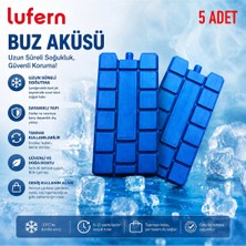 Lufern 5 Adet Buz Aküsü 12 Saat Termal Soğutma Kamp Piknik Seyahat Yiyecek Içecek Çanta Soğuk Kutusu