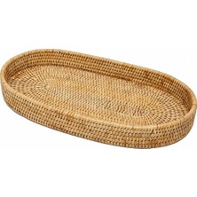 Baolgi Hasır Oval Tepsi Naturel