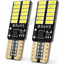 Otokap Universal T10 W5W Canbus 24 Ledli Ultra Power Beyaz Park Plaka Iç Aydınlatma Bagaj Tavan LED Ampul Universal
