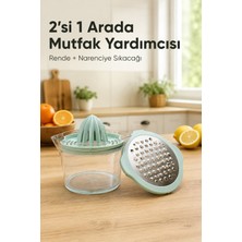 Vienev 2si 1 Arada Hazneli Mutfak Rendesi ve Manuel Pratik Narenciye Sıkma Aparatı