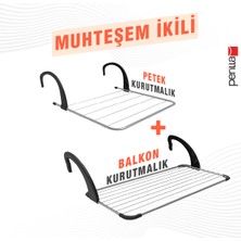 Perilla Ikili Balkon ve Petek Üstü Çamaşır Kurutmalık Seti Ikili Ürün