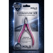 Xolo Titanium V3 Profesyonel Manikür Pensi 11 cm Paslanmaz Çelik 5 mm Ince Uç