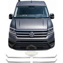Otokap Universal Volkswagen Crafter 2018 ve Sonrası Uyumlu Krom Ön Panjur 4 Parça Abs Krom Panjur Çıtası