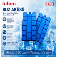 Lufern 10 Adet Buz Aküsü 12 Saat Termal Soğutma Kamp Piknik Seyahat Yiyecek Içecek Çanta Soğuk Kutusu
