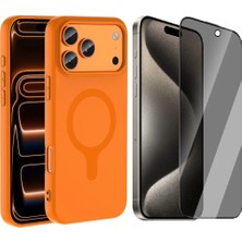 Vendas Apple iPhone 17 Pro Max Kılıf M-Safe Şarj Özellikli Zore Aris Silikon Kapak + Hayalet Ekran Koruyucu