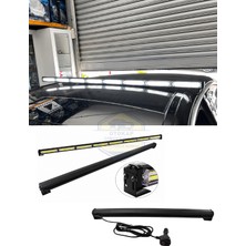 Otokap Universal 124 cm LED Çakar Bar 9 30V 14 Fonksiyon Beyaz Off Road Tepe Lambası Ikaz Lambası Kamyon Tır Traktör Çekici Iş Makinesi