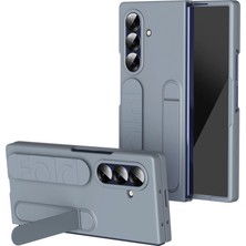 TKÇ Newface Samsung Galaxy Z Fold 7 Kılıf Costa Standlı Kapak - Gri