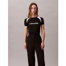 Calvin Klein Liquid Shine Sculpt, Ub1 Siyah Kadın T-Shirt