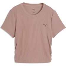 Puma W Cloudspun Rib Tee Sandstone Kadın Bej T-Shirt & Polo