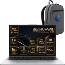 Huawei Matebook D16 Intel Core I5-13420H 16 GB LPDDR4X 1 Tb SSD 16'' Wuxga IPS Windows 11 Pro Dizüstü Bilgisayar MCLG-W5611DRNP03