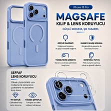 Monsgeek iPhone 18 Pro  Magsafe Özellikli Premium Kılıf Şeffaf Kamera Korumalı Lens Koruyucu Set
