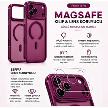 Monsgeek iPhone 18 Pro  Magsafe Özellikli Premium Kılıf Şeffaf Kamera Korumalı Lens Koruyucu Set