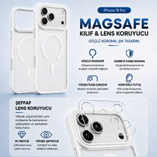 Monsgeek iPhone 18 Pro  Magsafe Özellikli Premium Kılıf Şeffaf Kamera Korumalı Lens Koruyucu Set
