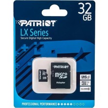 Patriot  32GB Lx Serıes Uhs-I Adpt Microsdhc Kart (PSF32GMCSDHC10)