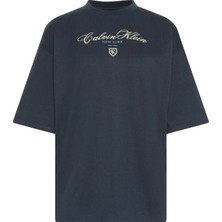 Calvin Klein Ss Oversıze Ck Ny Tee Kadın Siyah T-Shirt