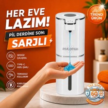 Rulopak 403834 Sensörlü Tezgahüstü Sıvı Sabun Dispenseri Beyaz