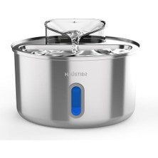 Odea Haustier WF009L-W Pencereli Otomatik Kedi Su Sebili,kedi Su Çeşmesi, Su Pınarı 3.5lt Geniş Hazne, SUS304 Çelik, Ultra Sessiz, Çok Katmanlı Filtrasyon, Metal Tasarım