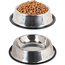 Odea Metal Kedi ve Köpek  ve Su Kabı Paslanmaz Çelik Kaymaz Tabanlı