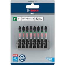 Odea Bosch Professional Accessories 2608522331-TORNAVIDA Ucu "set" Impact Control Pz2 50 mm 8-Parça, 0 W, 0 V