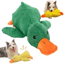 Odea Köpek Oyuncağı Sesli Peluş Ördek 45 cm – Dayanıklı Isırma ve Çekiştirme Oyuncağı, Diş Temizleyici Dokulu Yumuşak Köpek Oyuncağı, Büyük Irk Köpekler Için Eğitici Oyuncak – Yeşil