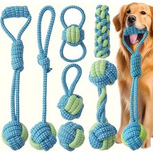 Odea 7 Parça Köpek Halat Oyuncak Seti Isırma Çekiştirme Eğitim Toplu Ip Oyuncağı
