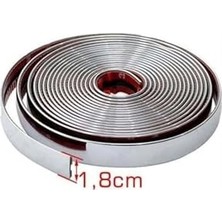 Odea Yapışkanlı Nikelaj Şerit Bant Çıta, 18MM, 5 Metre, Krom