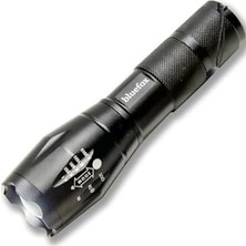 Odea Bluefox Güçlü LED El Feneri, 10W Ultra Parlak Işık, 5 Farklı Mod, Zoom Özellikli, Dayanıklı Aluminyum Gövde          [enerji Sınıfı A+++]