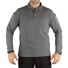 Yds Shop Yds Performance Polo T-Shırt Uzun Kollu -Gri